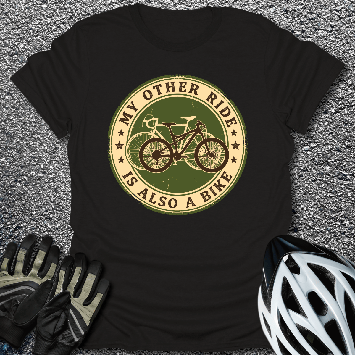Also a Bike T-Shirt in Black / S from CycleTees