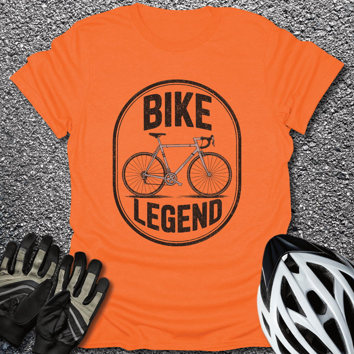 Bike Legend T-Shirt in Orange / S from CycleTees