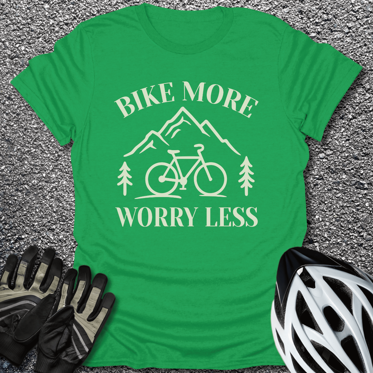 Bike More T-Shirt in Irish Green / S from CycleTees