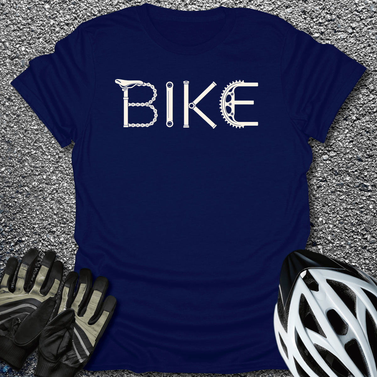 Bike Parts Type T-Shirt in Navy / S from CycleTees