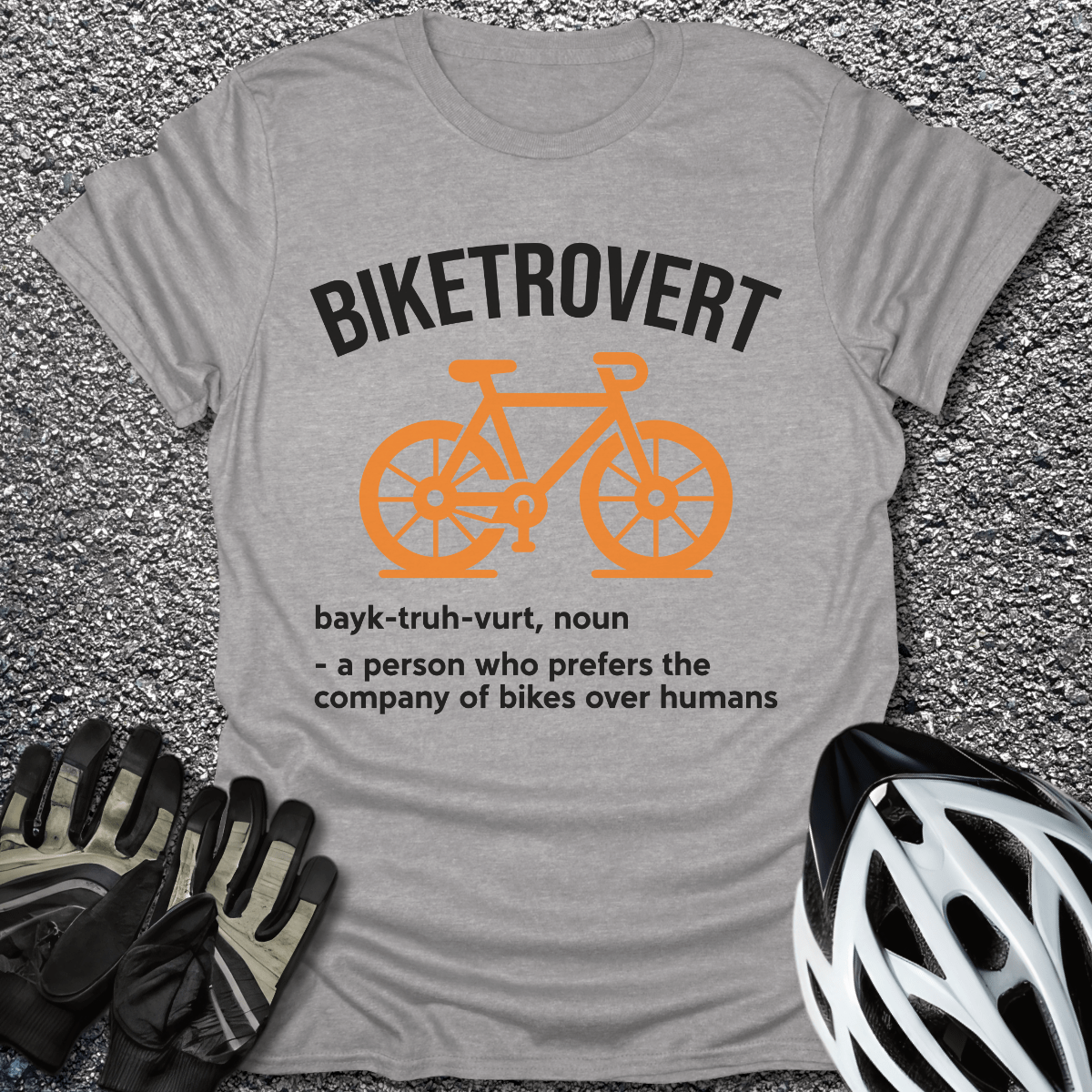 Biketrovert T-Shirt in Sport Grey / S from CycleTees