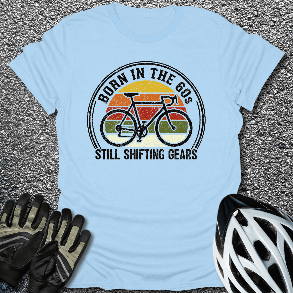 Born in the 60s T-Shirt in Light Blue / S from CycleTees