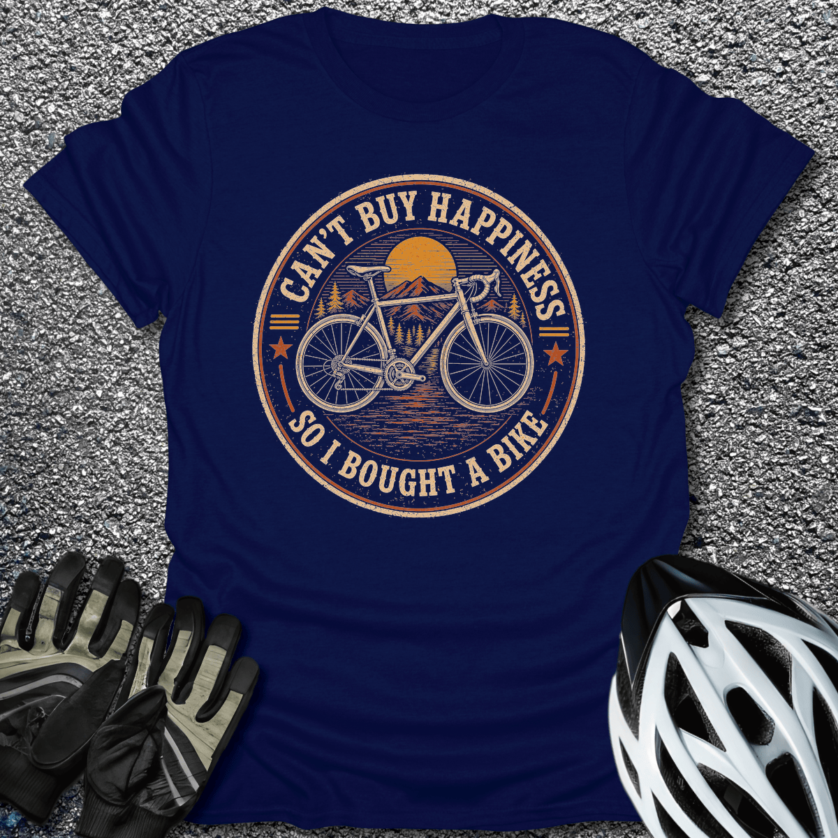 Bought A Bike T-Shirt in Navy / S from CycleTees