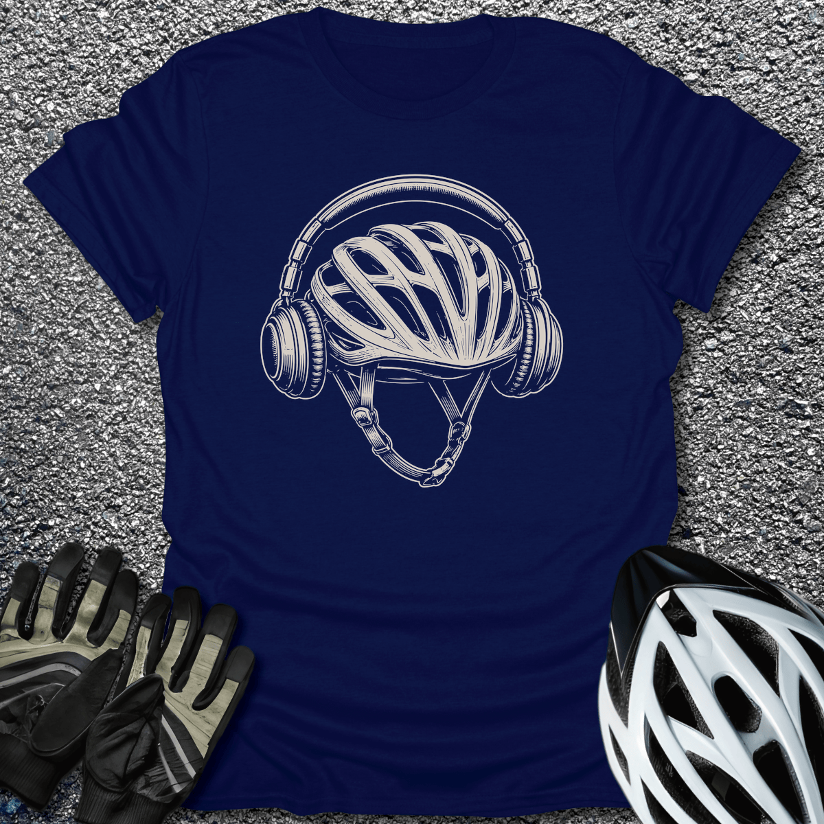 Can't Hear You T-Shirt in Navy / S from CycleTees