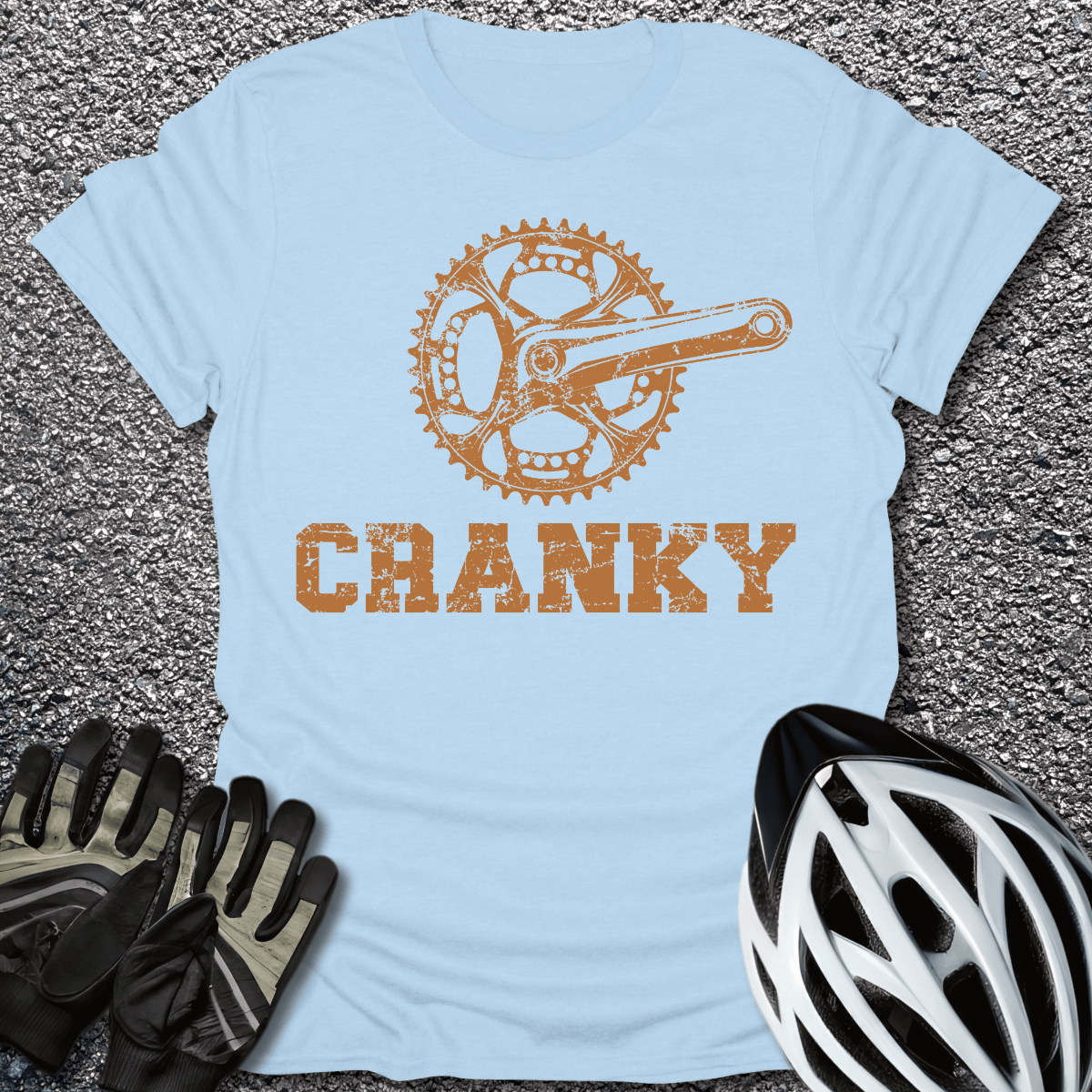 Cranky T-Shirt in Light Blue / S from CycleTees