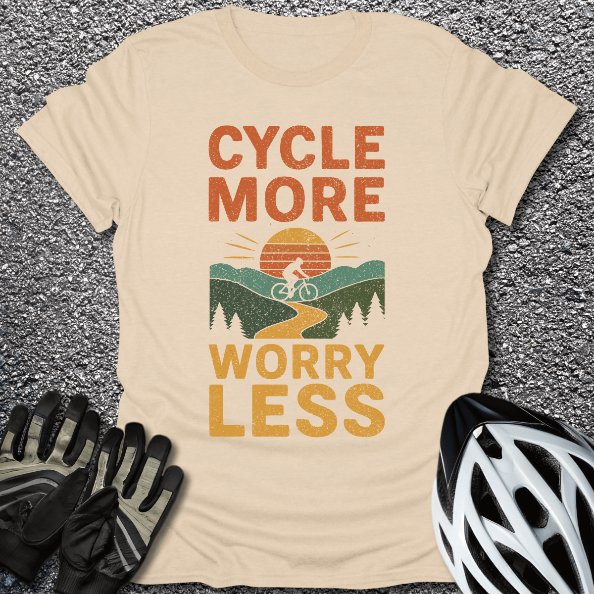 Cycle More T-Shirt in Sand / S from CycleTees