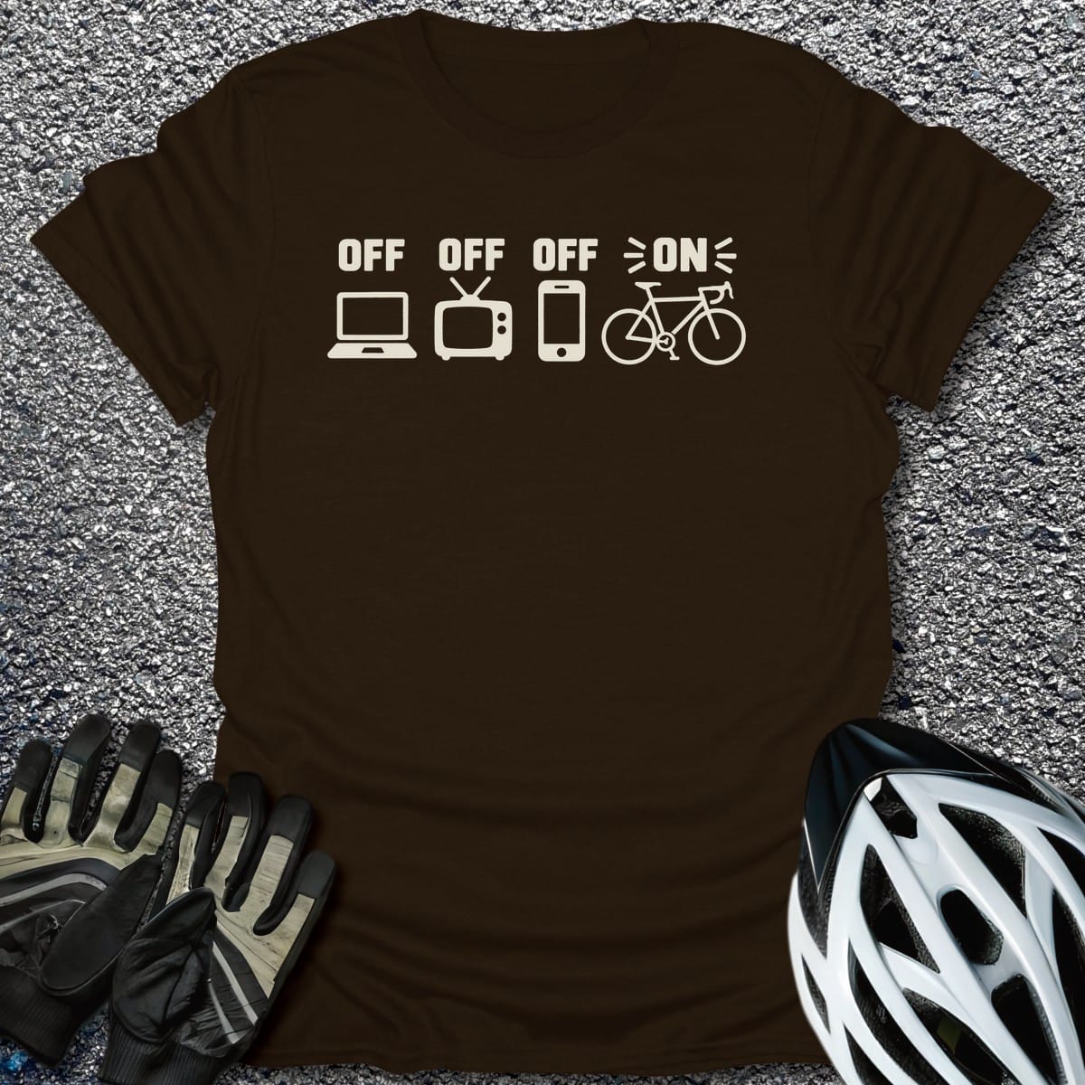 Digital Detox T-Shirt in Dark Chocolate / S from CycleTees