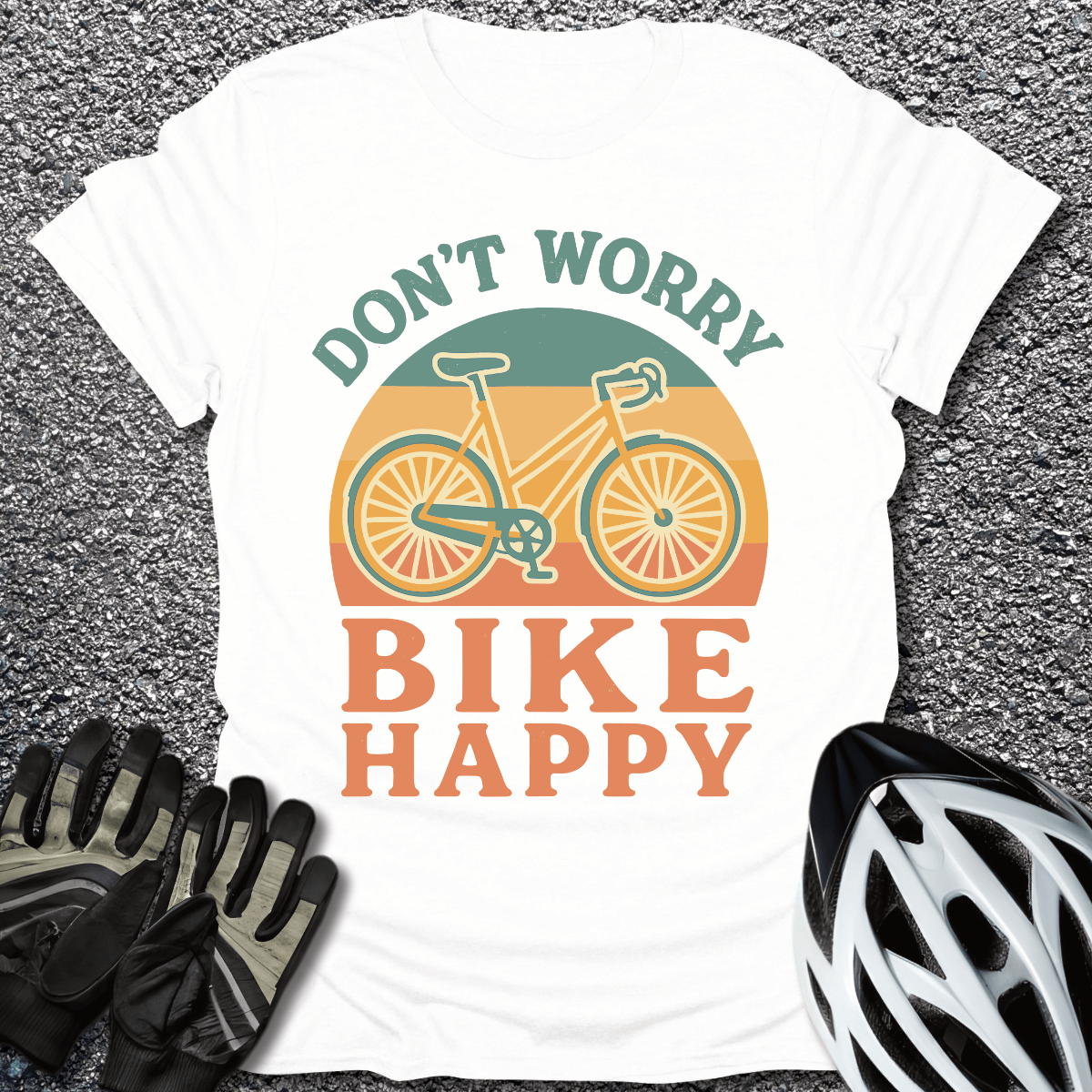 Don't Worry T-Shirt in White / S from CycleTees