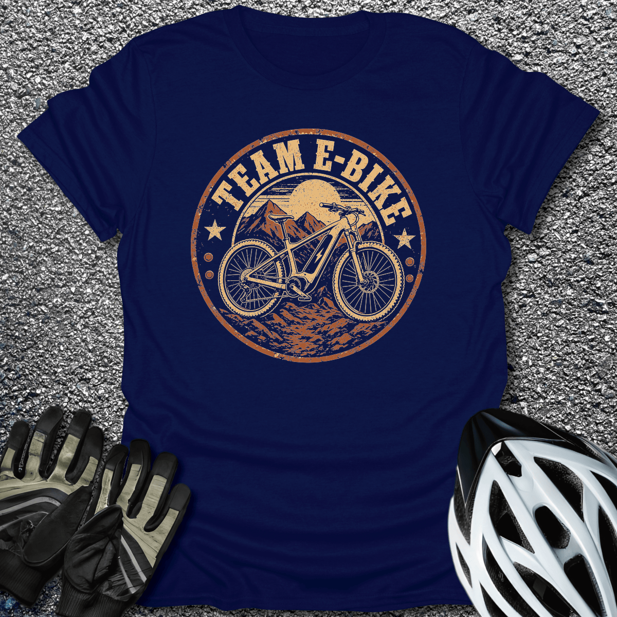 E-Bike Squad T-Shirt in Navy / S from CycleTees