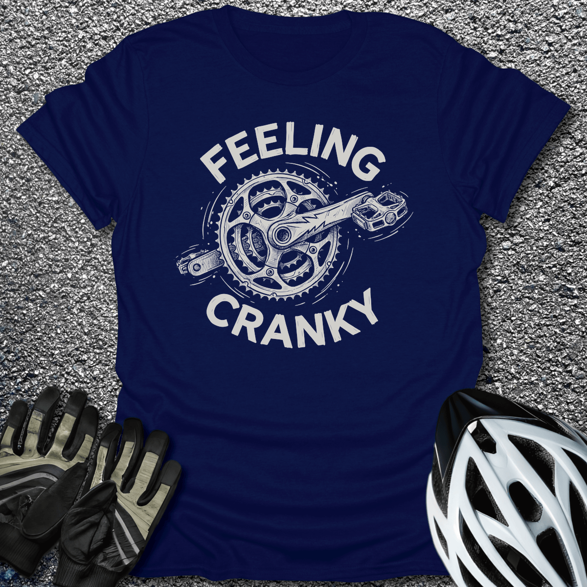 Feeling Cranky T-Shirt in Navy / S from CycleTees