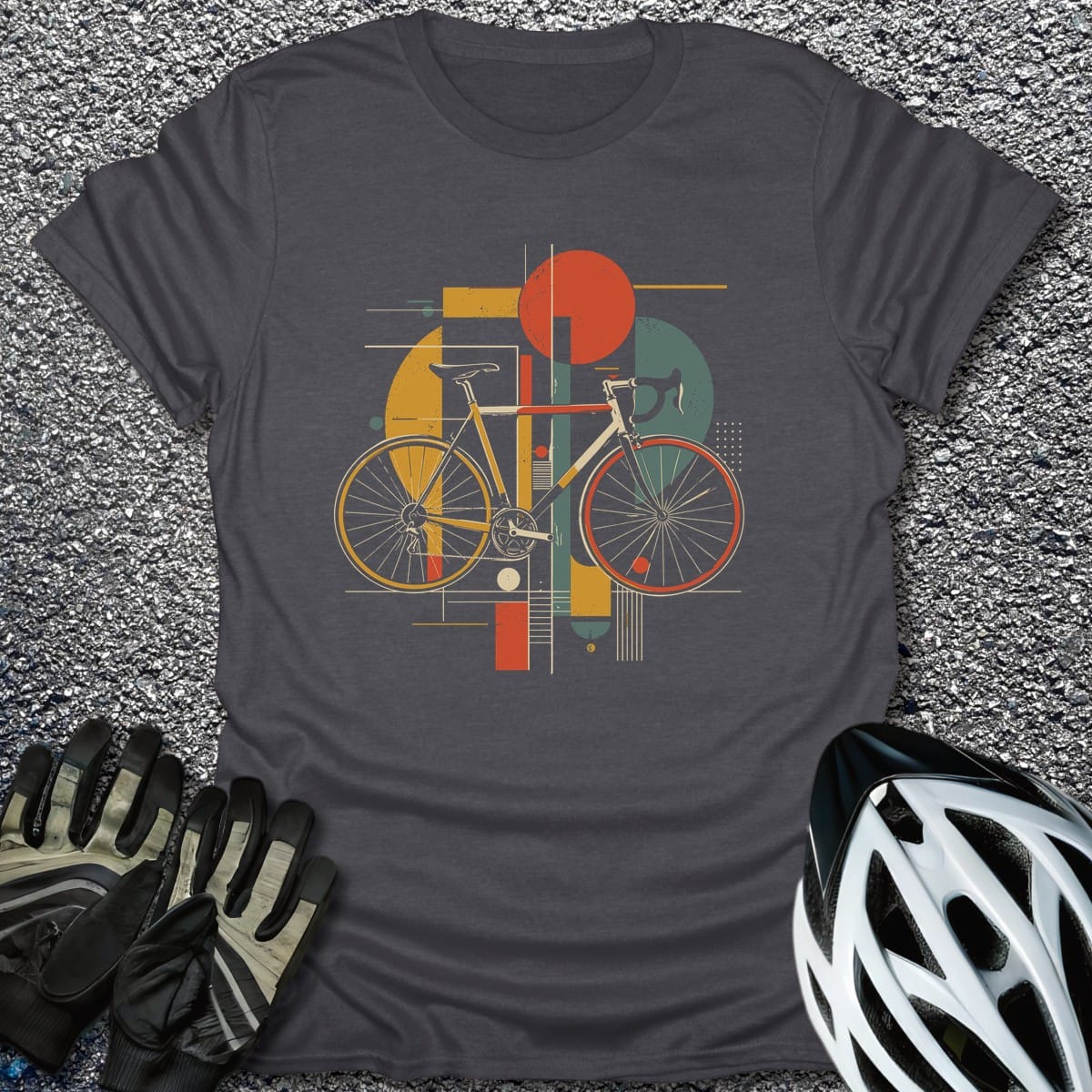 Fixed Geometry T-Shirt in Dark Heather / S from CycleTees