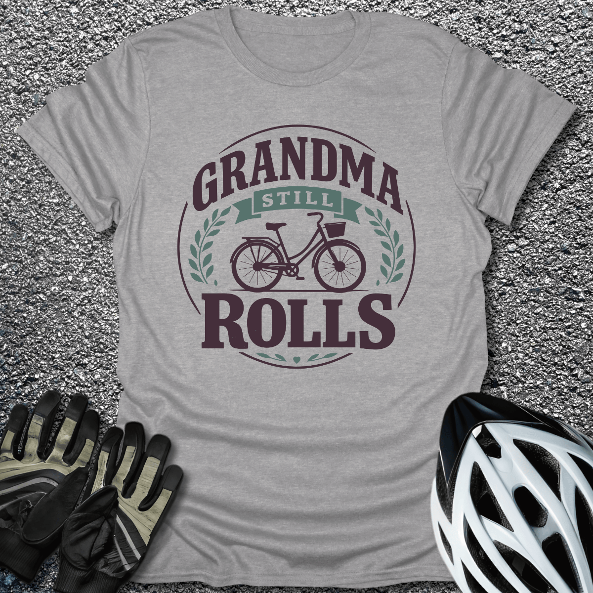 Grandma Still Rolls T-Shirt in Sport Grey / S from CycleTees