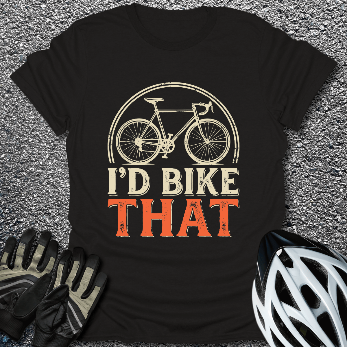 I'd Bike That T-Shirt in Black / S from CycleTees