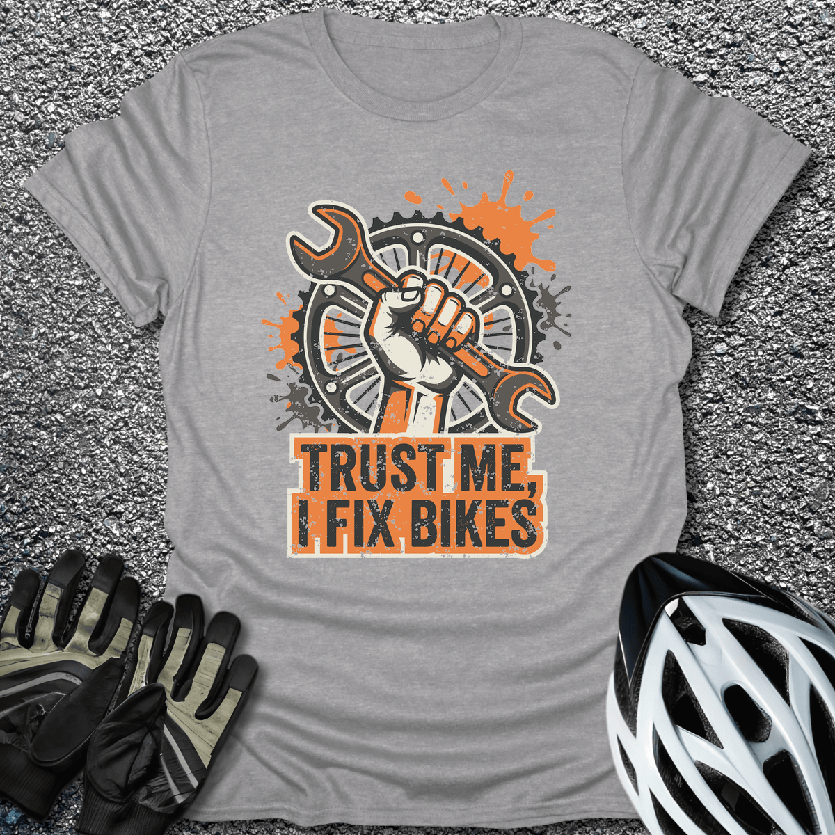 I Fix Bikes T-Shirt in Sport Grey / S from CycleTees