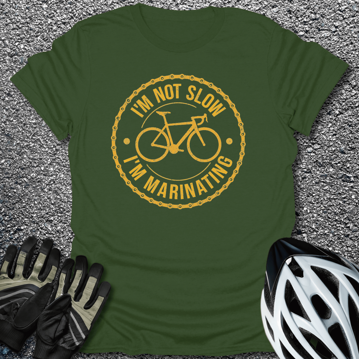 I'm Marinating T-Shirt in Military Green / S from CycleTees