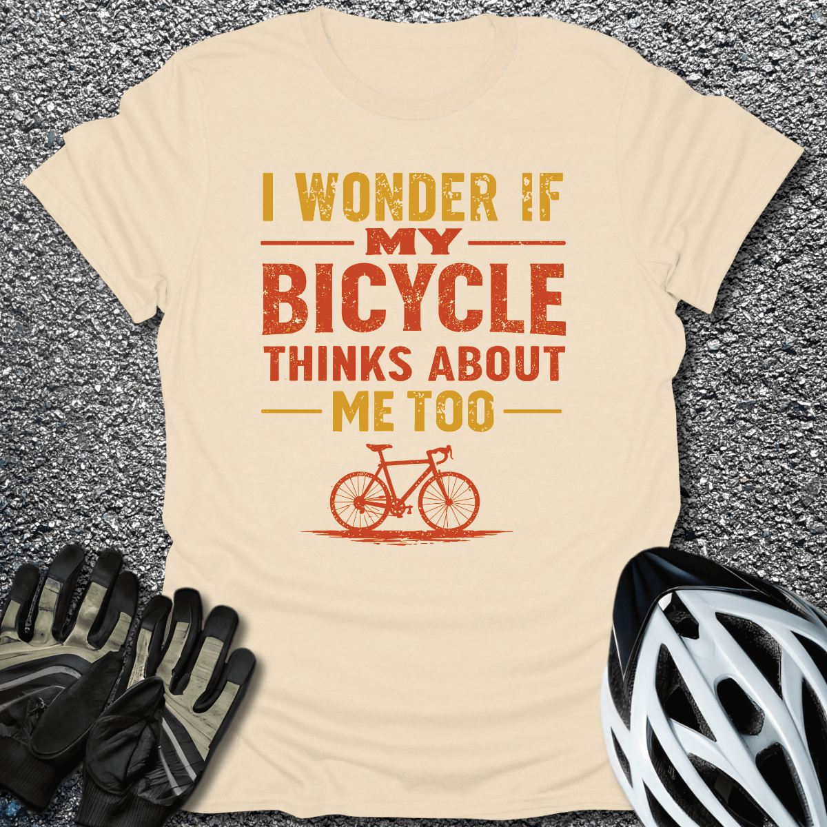 I Wonder If T-Shirt in Natural / S from CycleTees