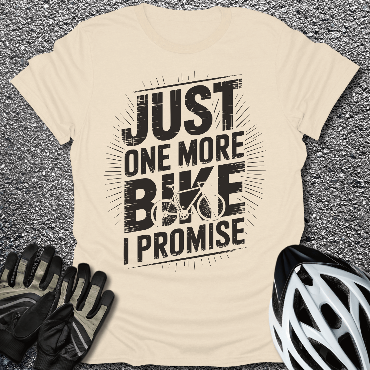 Just One More T-Shirt in Natural / S from CycleTees