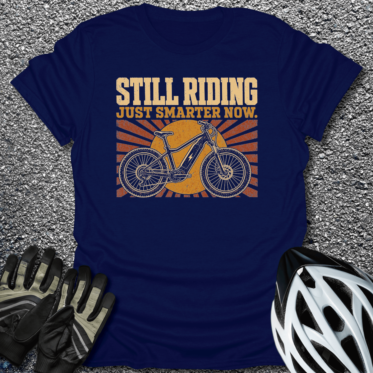 Just Smarter Now T-Shirt in Navy / S from CycleTees