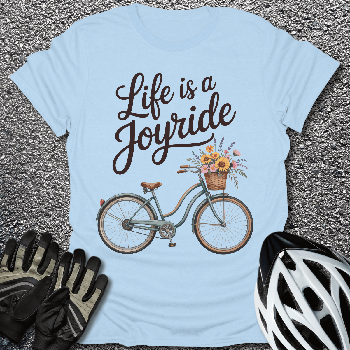 Life is a Joyride T-Shirt in Light Blue / S from CycleTees