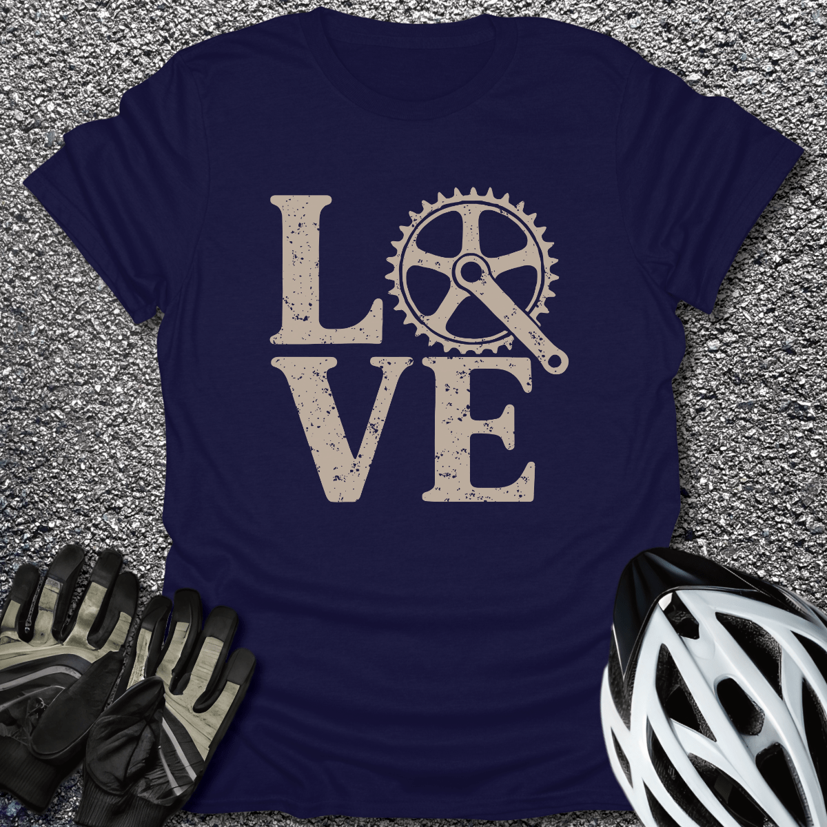Love Bike T-Shirt in Navy / S from CycleTees