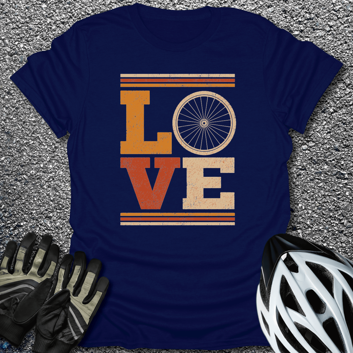 Love Wheel T-Shirt in Navy / S from CycleTees