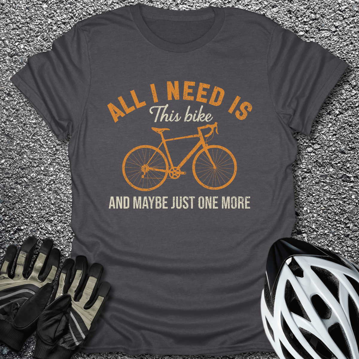 Maybe Just One T-Shirt in Dark Heather / S from CycleTees