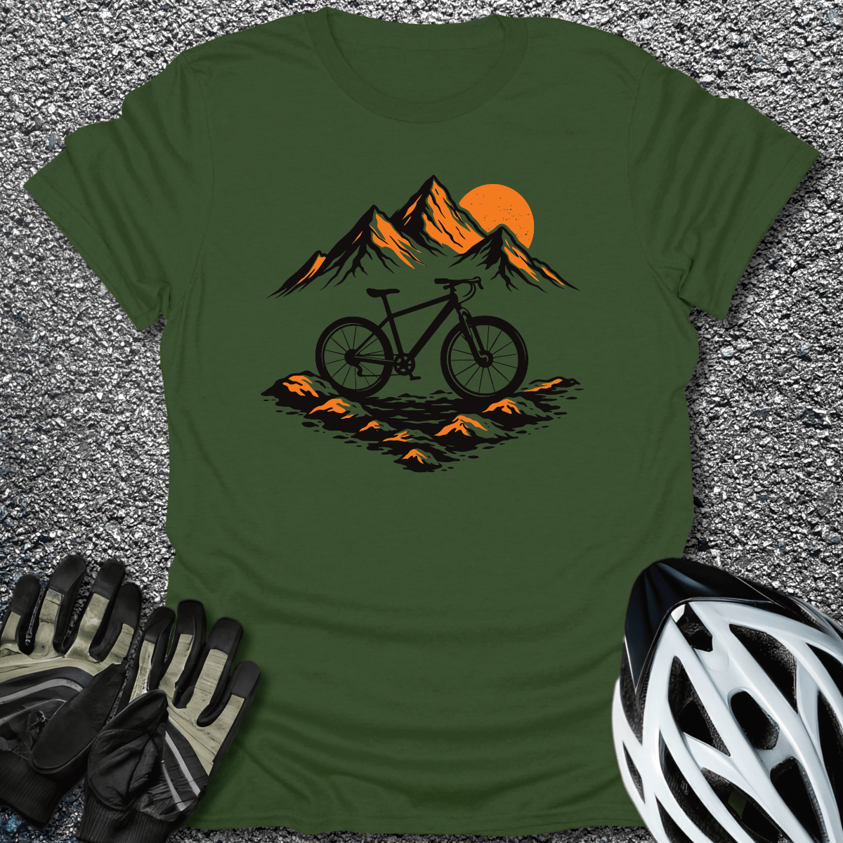 Mountain Calling T-Shirt in Military Green / S from CycleTees