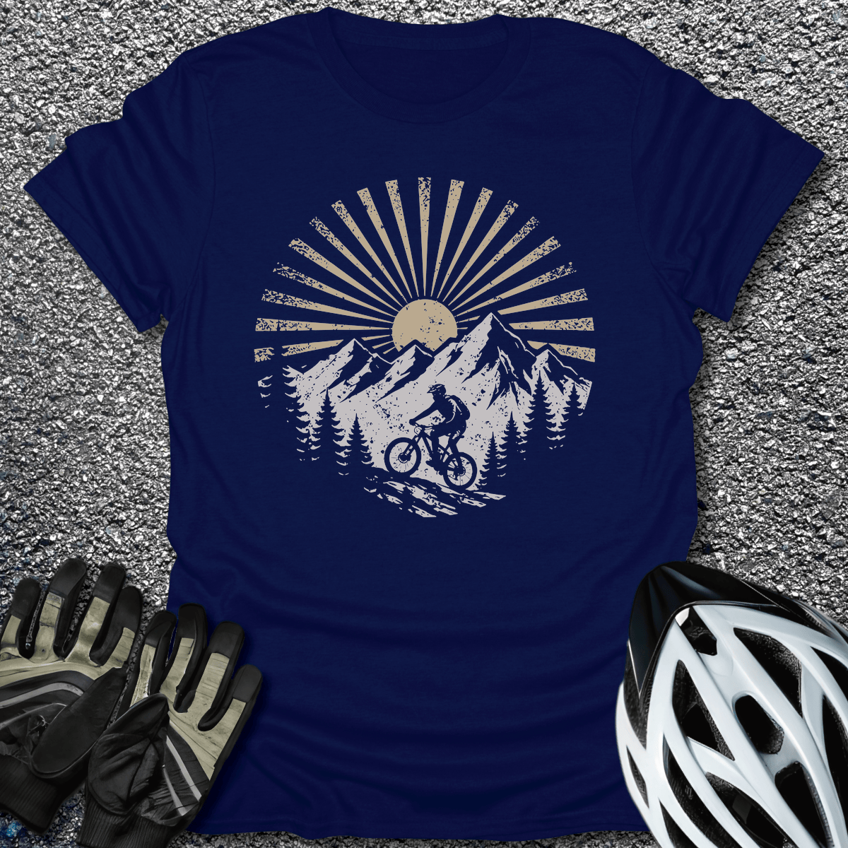 Mountain Days T-Shirt in Navy / S from CycleTees