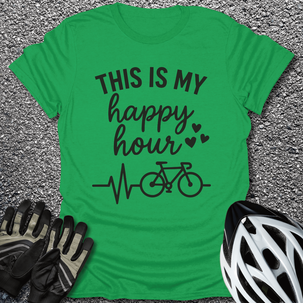 My Happy Hour T-Shirt in Irish Green / S from CycleTees