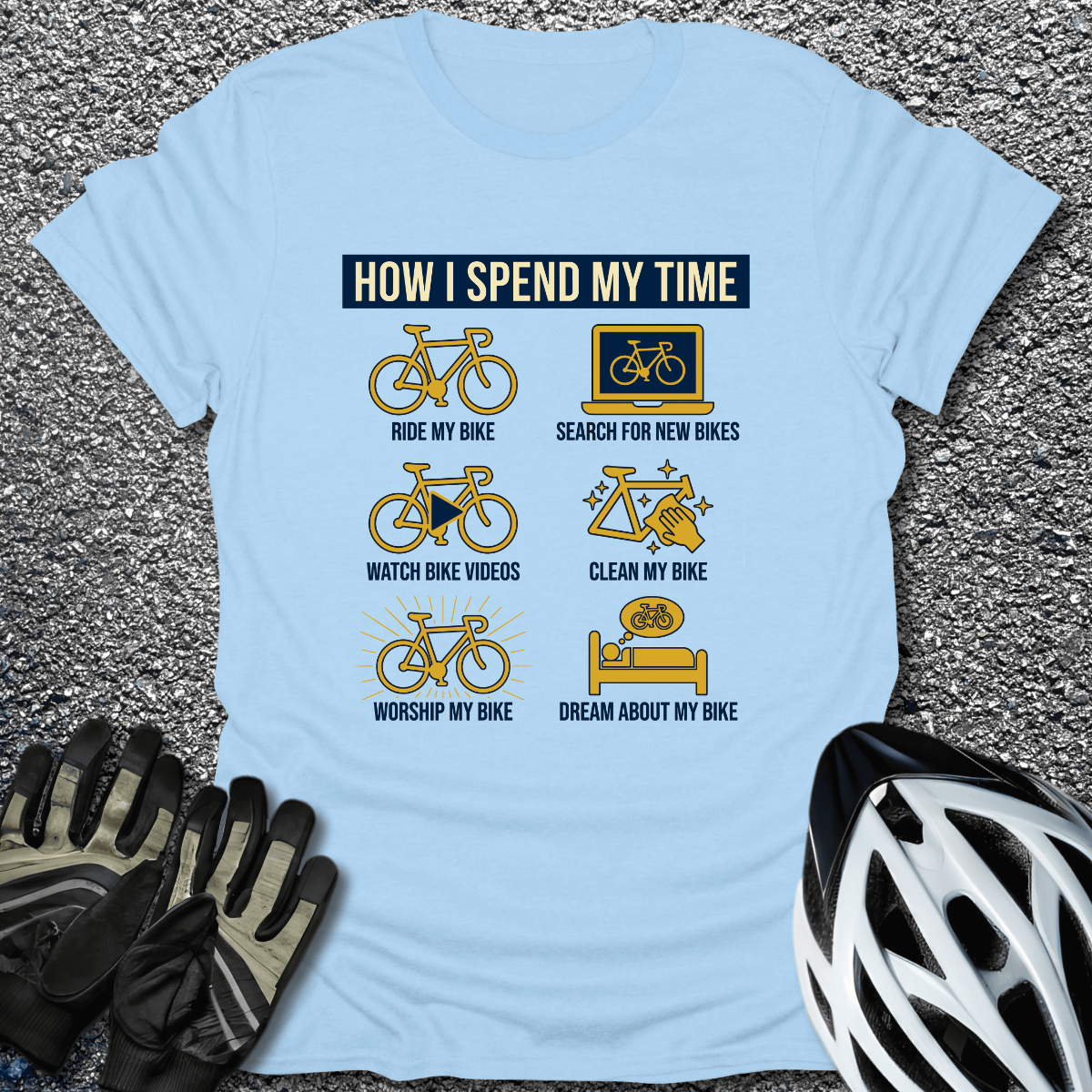 My Time T-Shirt in Light Blue / S from CycleTees