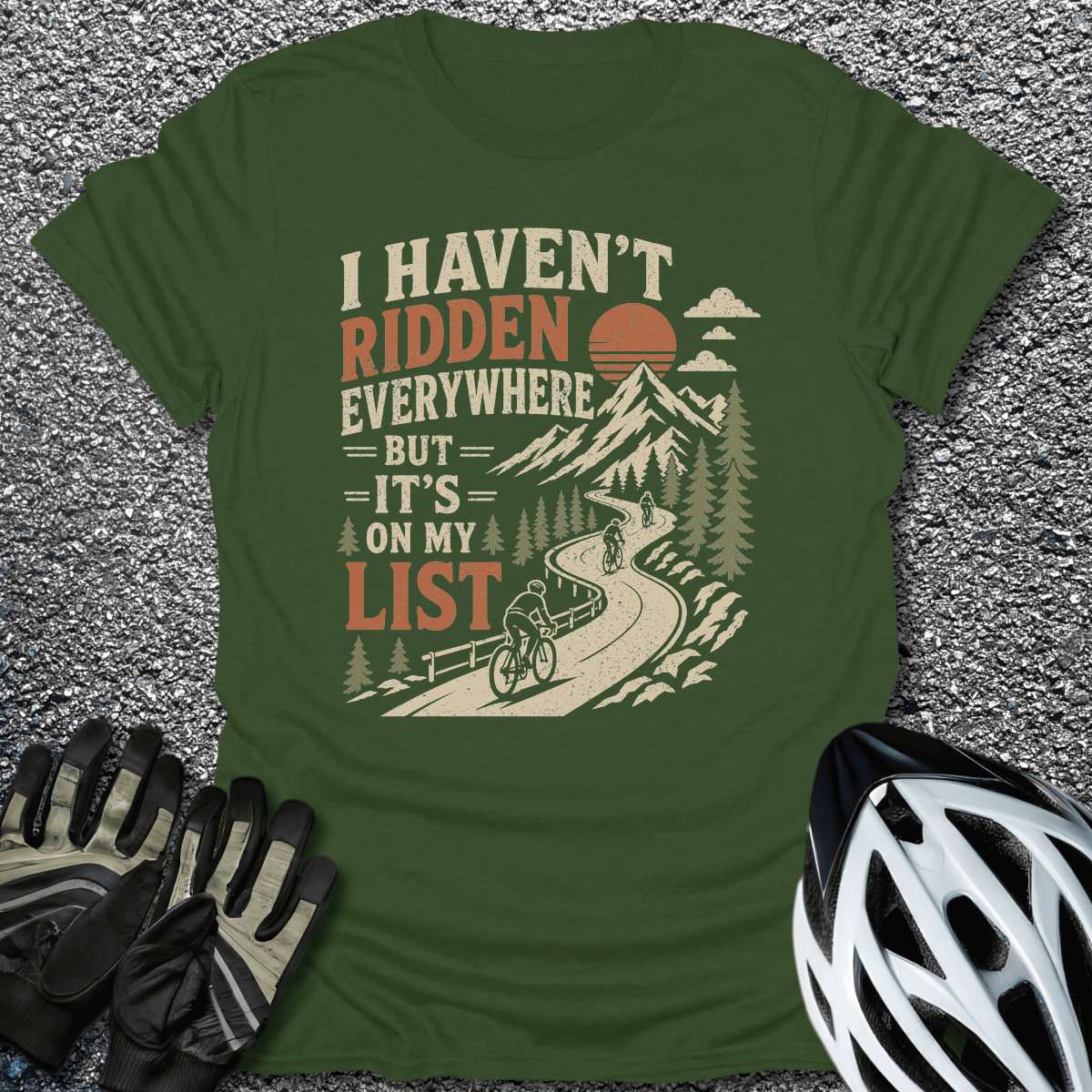 On My List T-Shirt in Military Green / S from CycleTees