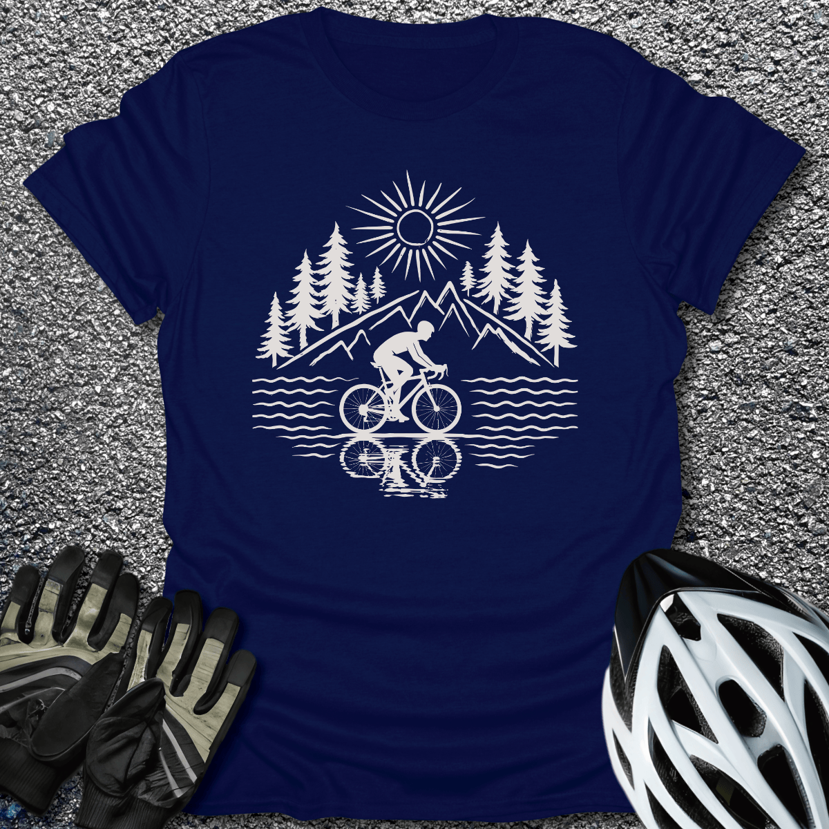 Out There T-Shirt in Navy / S from CycleTees