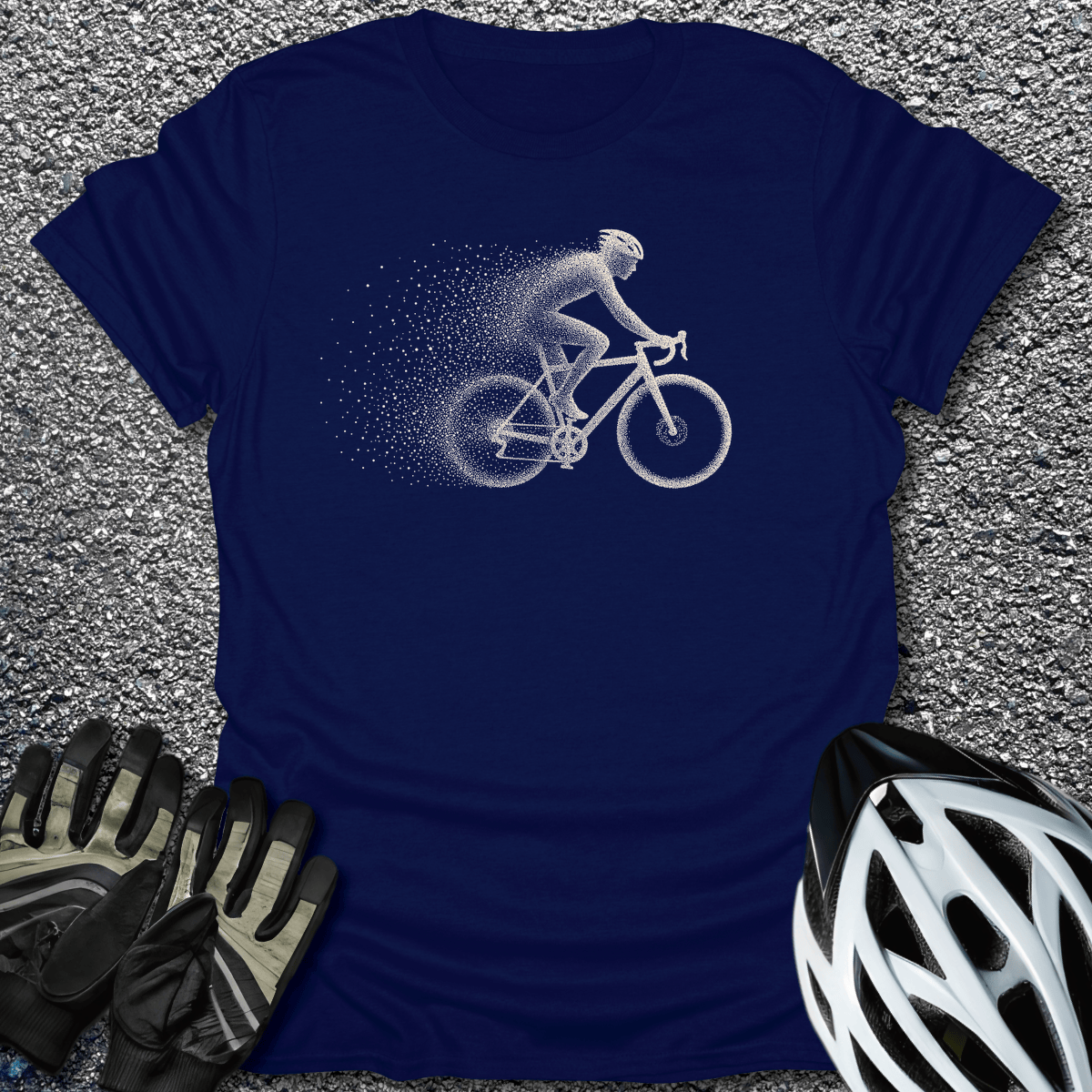 Particle Rider T-Shirt in Navy / S from CycleTees