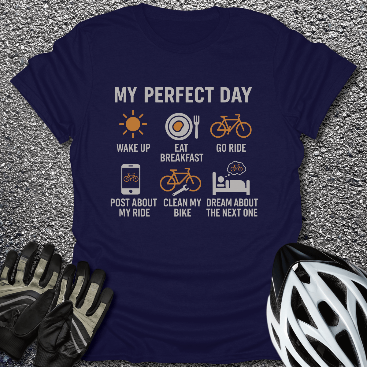 Perfect Day T-Shirt in Navy / S from CycleTees