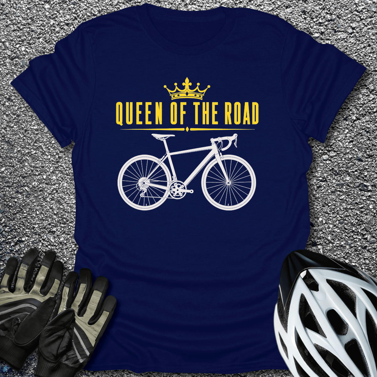 Queen Of Road T-Shirt in Navy / S from CycleTees