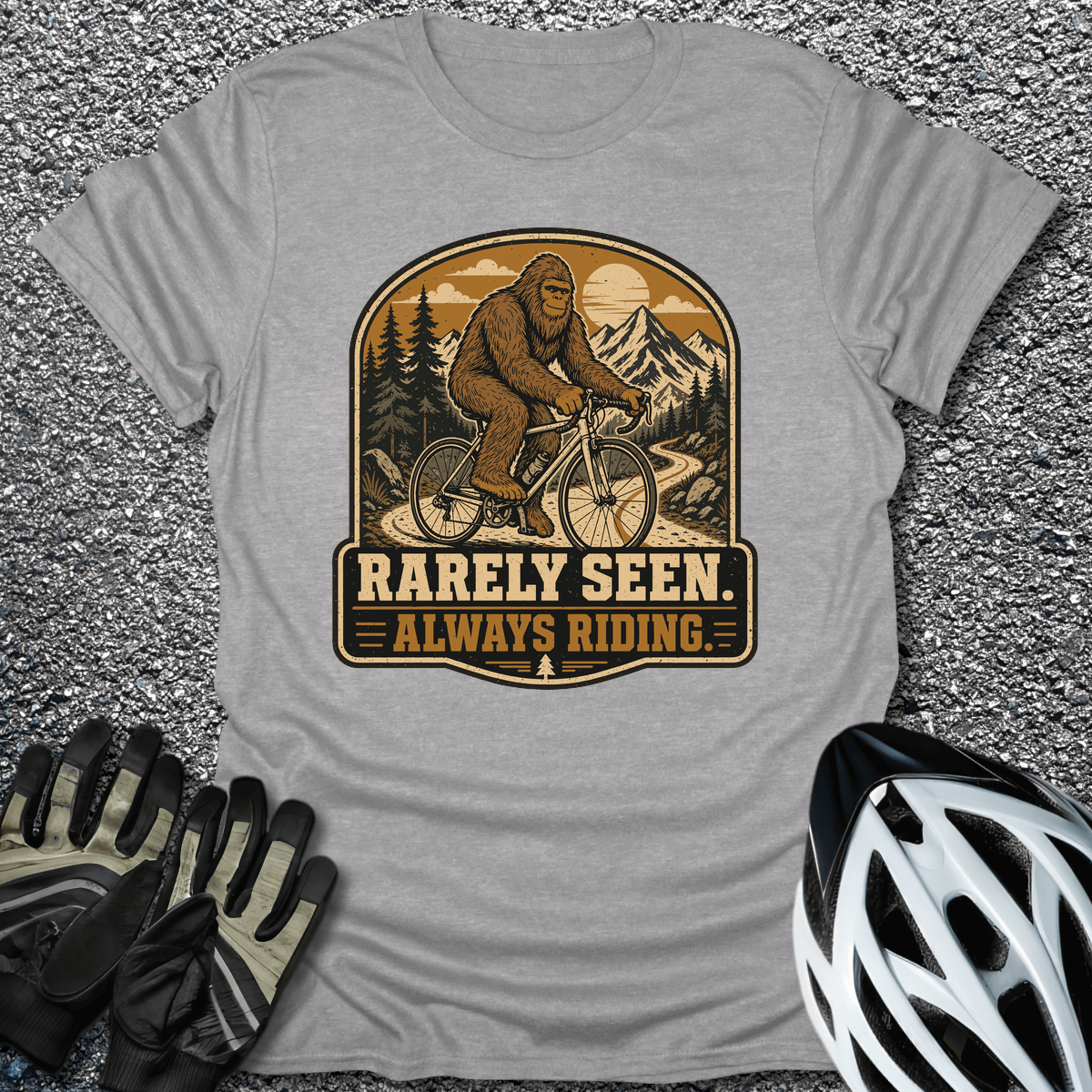 Rarely Seen T-Shirt in Sport Grey / S from CycleTees