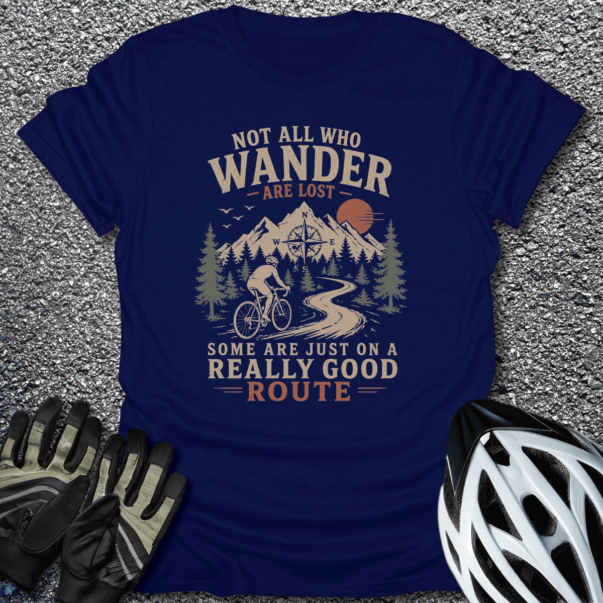 Really Good Route T-Shirt in Navy / S from CycleTees
