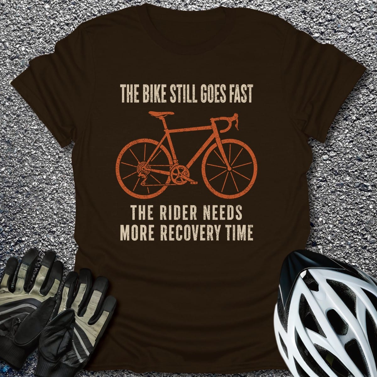 Recovery Time T-Shirt in Dark Chocolate / S from CycleTees