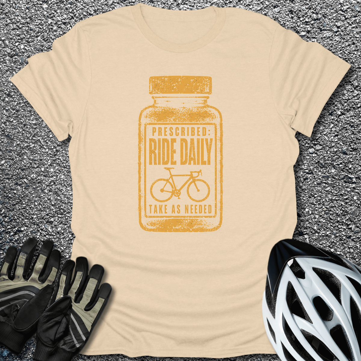 Ride Daily T-Shirt in Sand / S from CycleTees