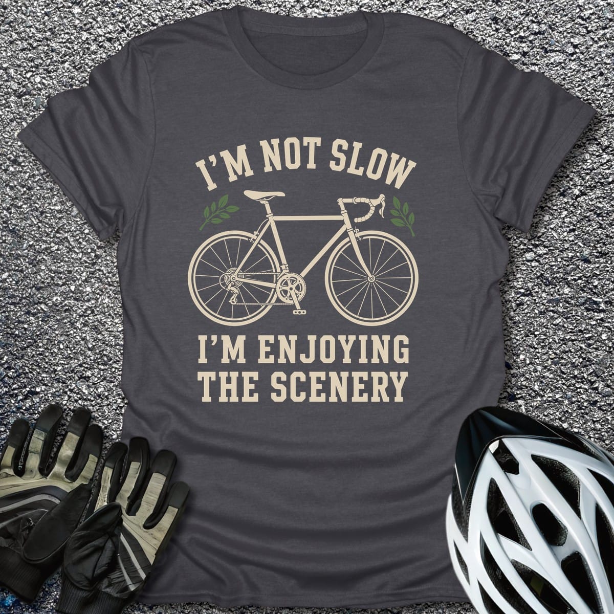 Scenery Pace T-Shirt in Dark Heather / S from CycleTees