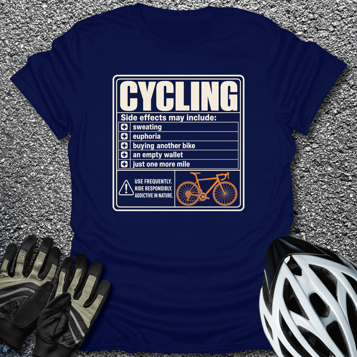 Side Effects Include T-Shirt in Navy / S from CycleTees
