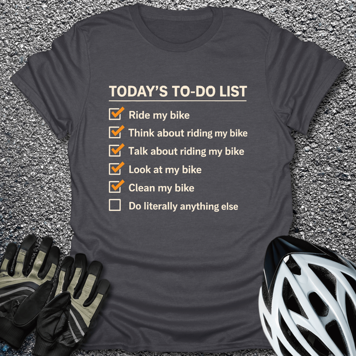 To-Do List T-Shirt in Dark Heather / S from CycleTees