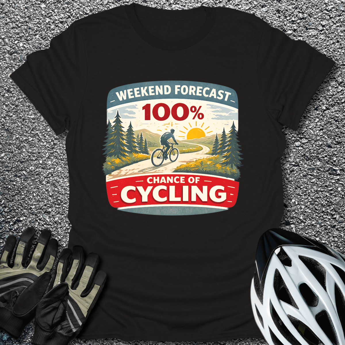 100% Chance T-Shirt in Black / S from CycleTees