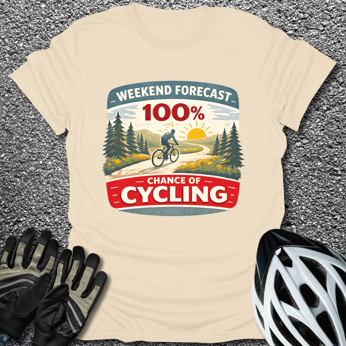 100% Chance T-Shirt in Natural / S from CycleTees