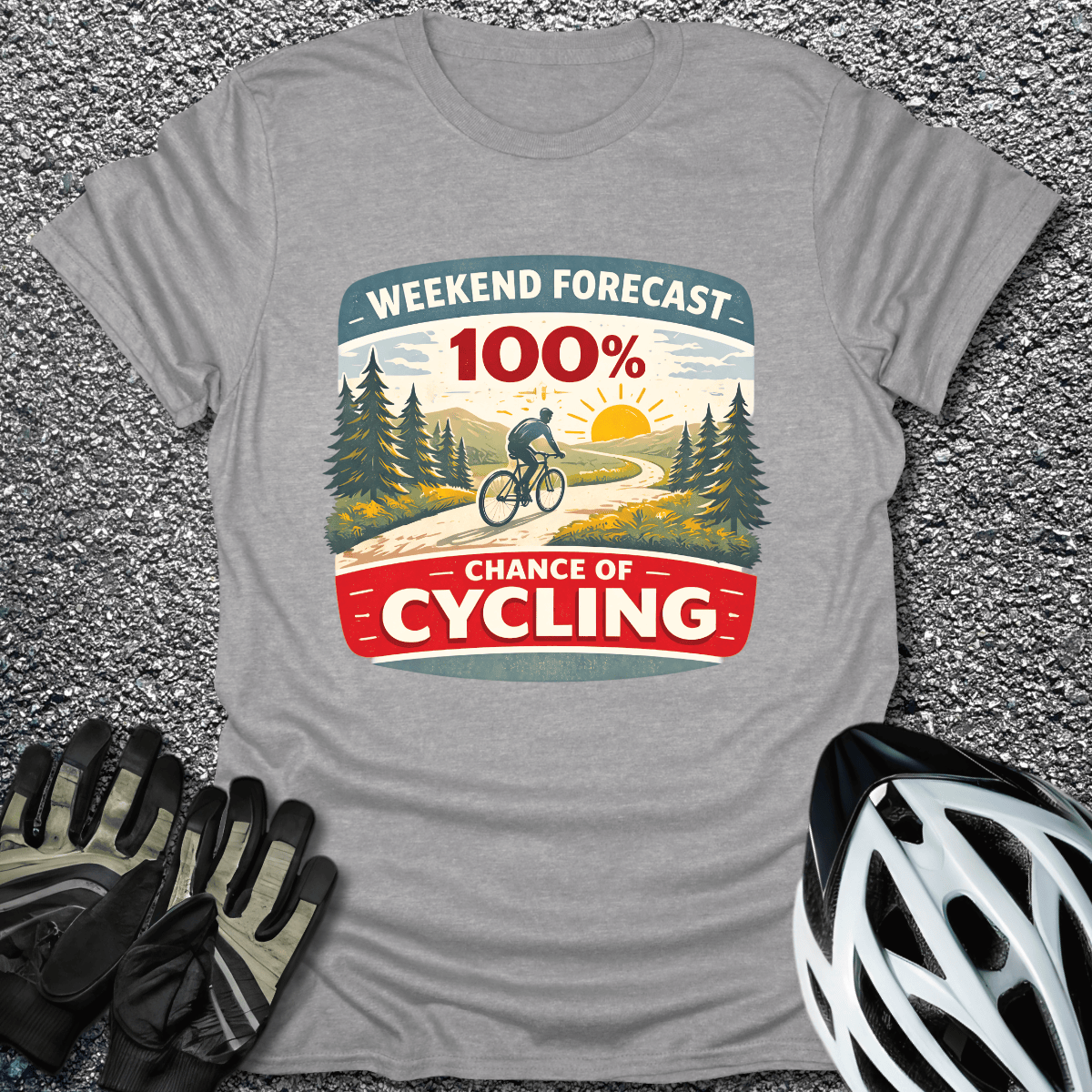 100% Chance T-Shirt in Sport Grey / S from CycleTees