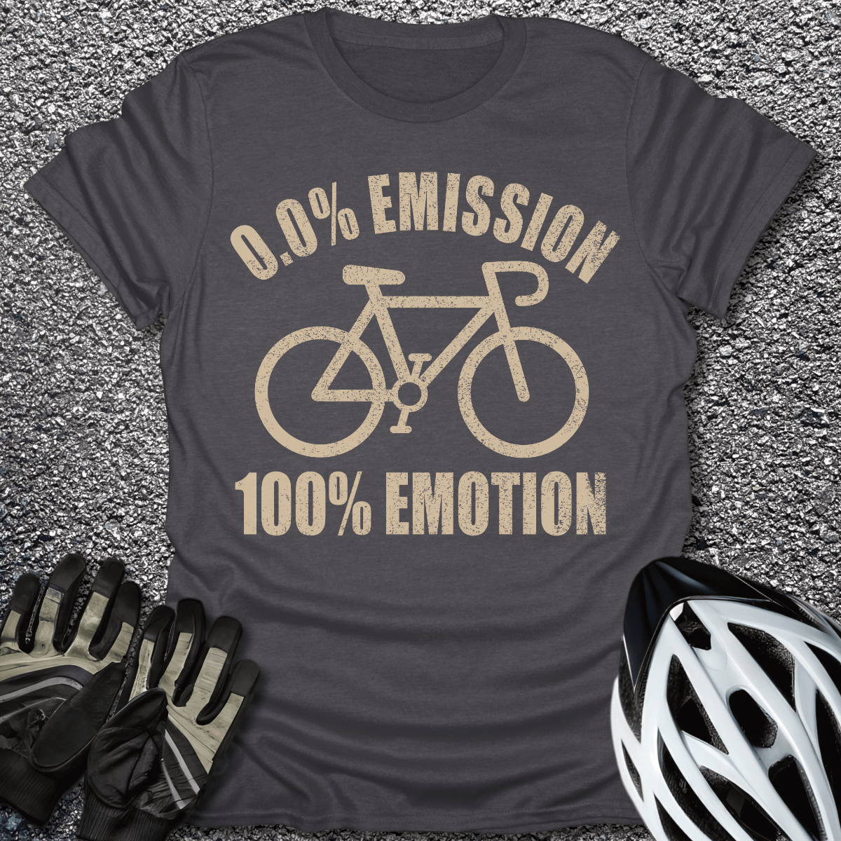 100% Emotion T-Shirt in Dark Heather / S from CycleTees