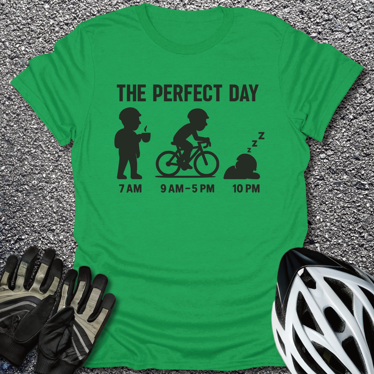 The Perfect Day T-Shirt in Irish Green / S from CycleTees