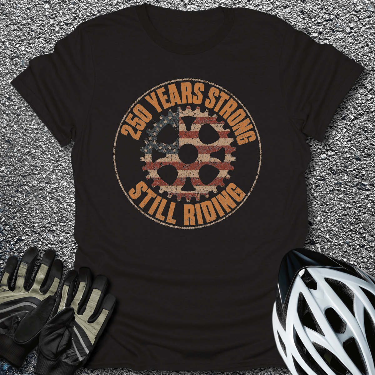 250 Years Strong T-Shirt in Black / S from CycleTees