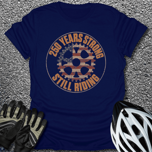 250 Years Strong T-Shirt in Navy / S from CycleTees