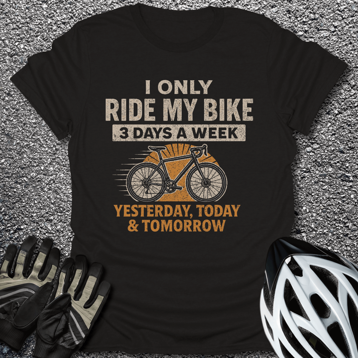 3 Days a Week T-Shirt in Black / S from CycleTees